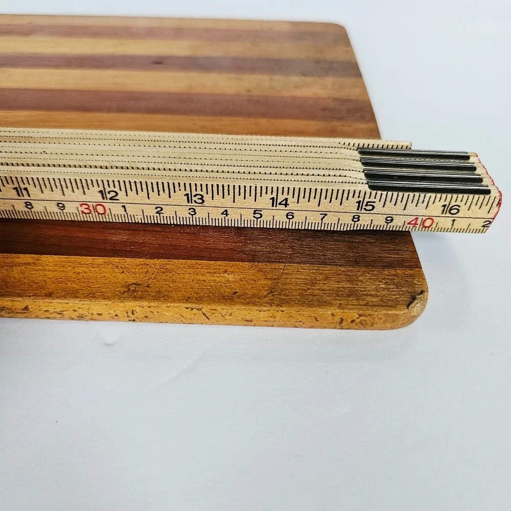 Vintage Wooden Clipboard Vertical Striped Pattern Industrial Metal Clip Rustic
